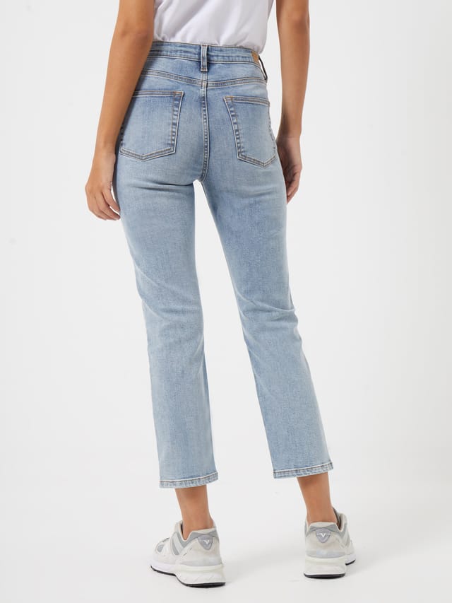 French Connection Conscious Stretch Jeans - Indigo Cigarette Bleach Wash