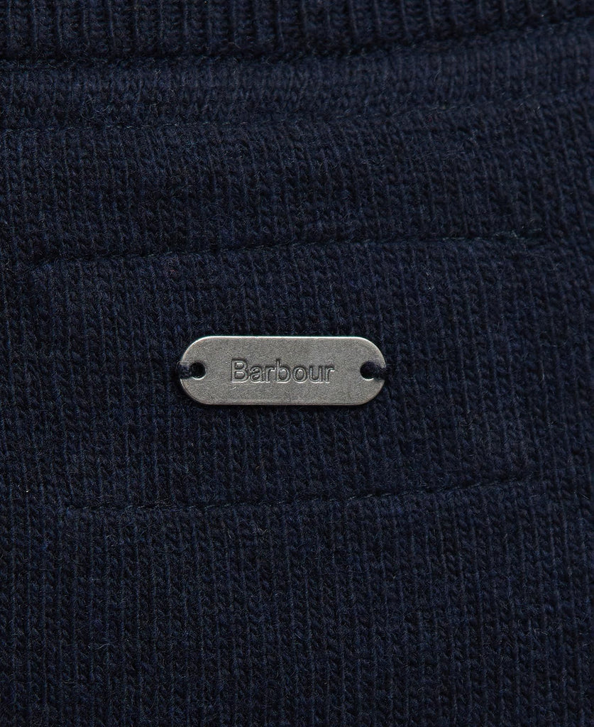 Barbour Pendle Crew Knit - Navy/ Rosewood
