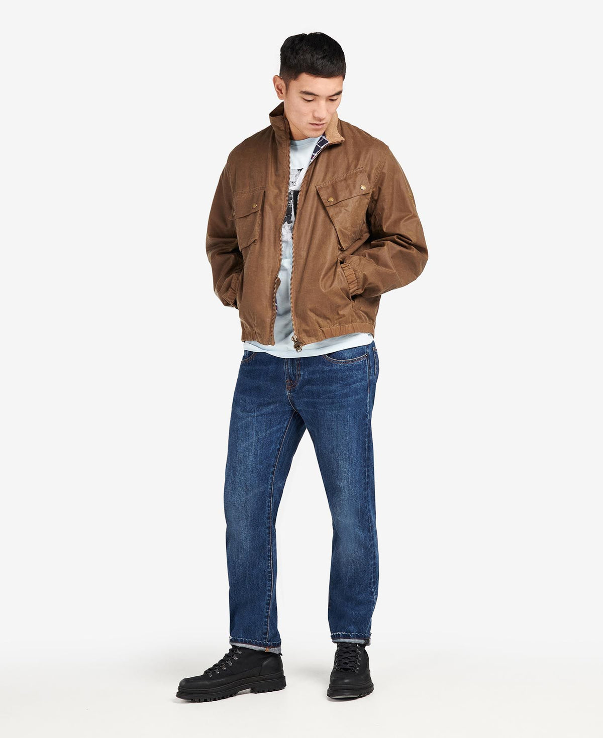 Barbour International SMQ Roslin Jacket - Sand | Spiders Whitby