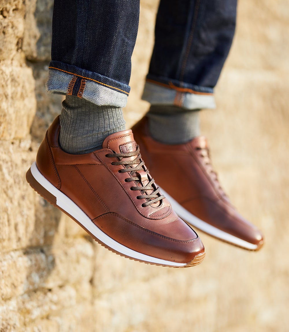 Loake Bannister Trainers - Cedar Calf leather