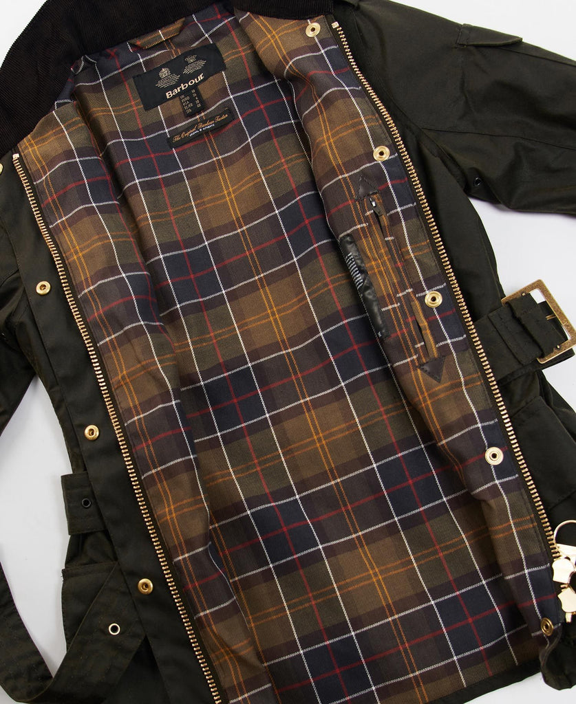 Barbour International Ladies International Wax - Olive
