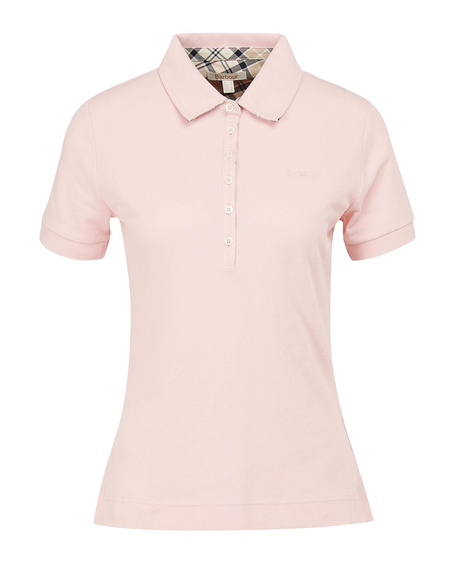 Barbour Portsdown Polo Shirt - Pink/ Indigo Tartan