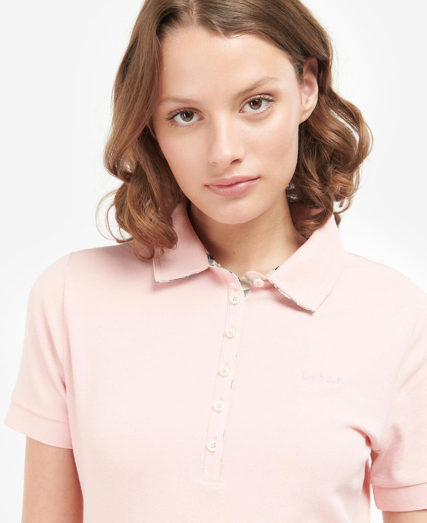 Barbour Portsdown Polo Shirt - Pink/ Indigo Tartan