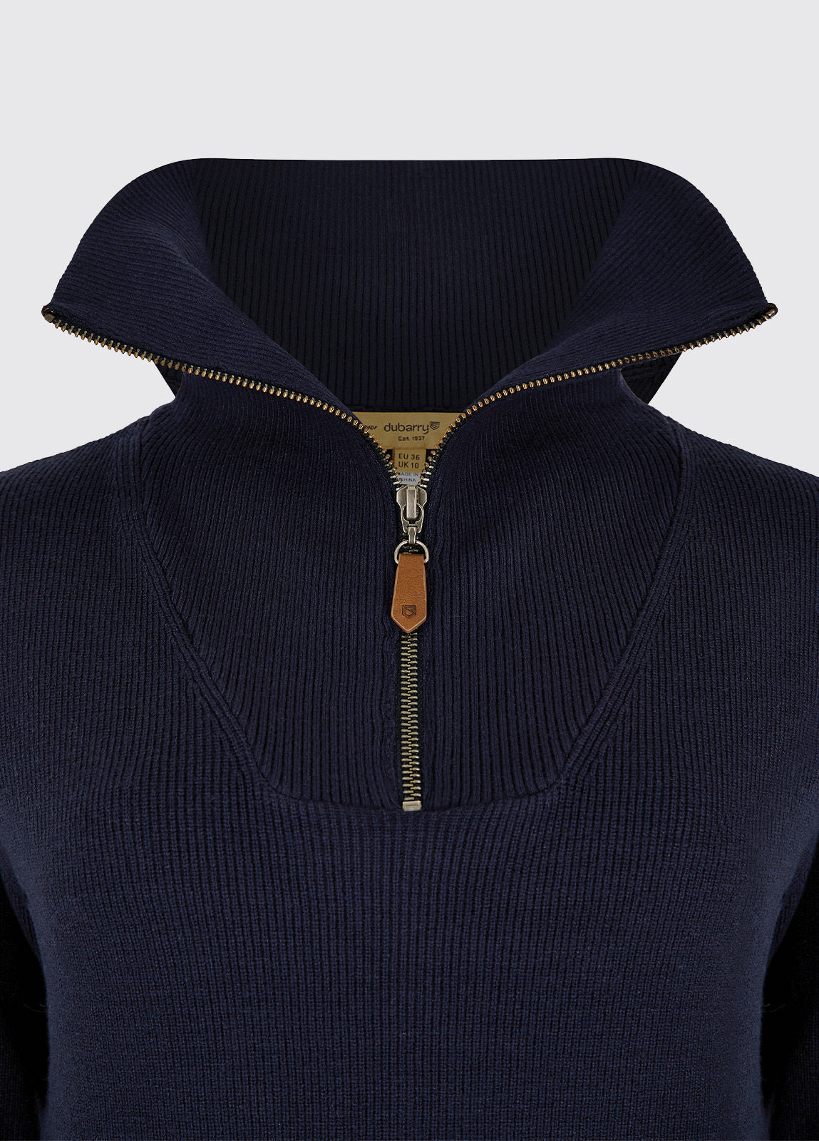 Dubarry Kilbarry Zip Neck Sweater - Navy