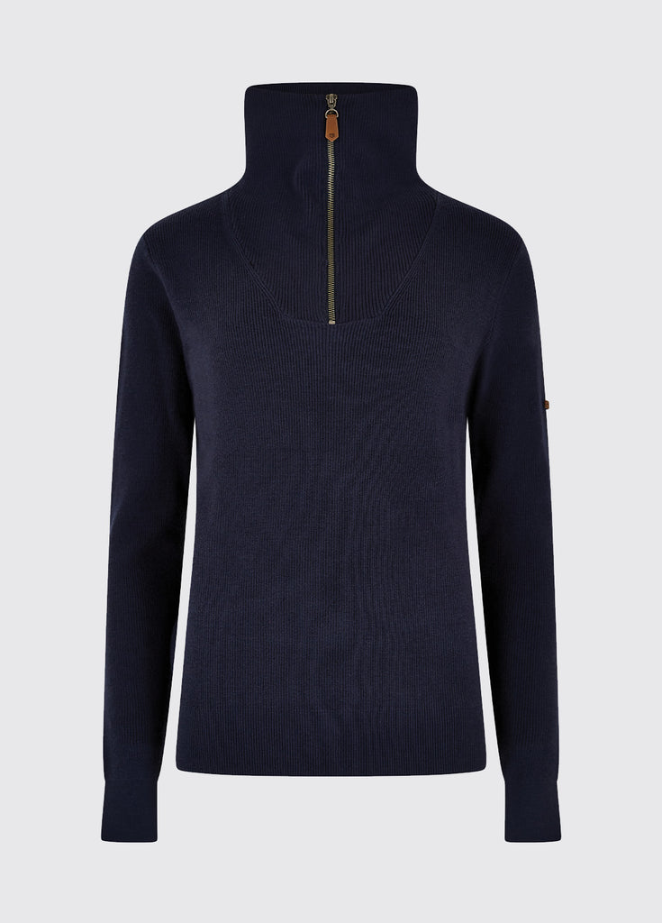 Dubarry Kilbarry Zip Neck Sweater - Navy