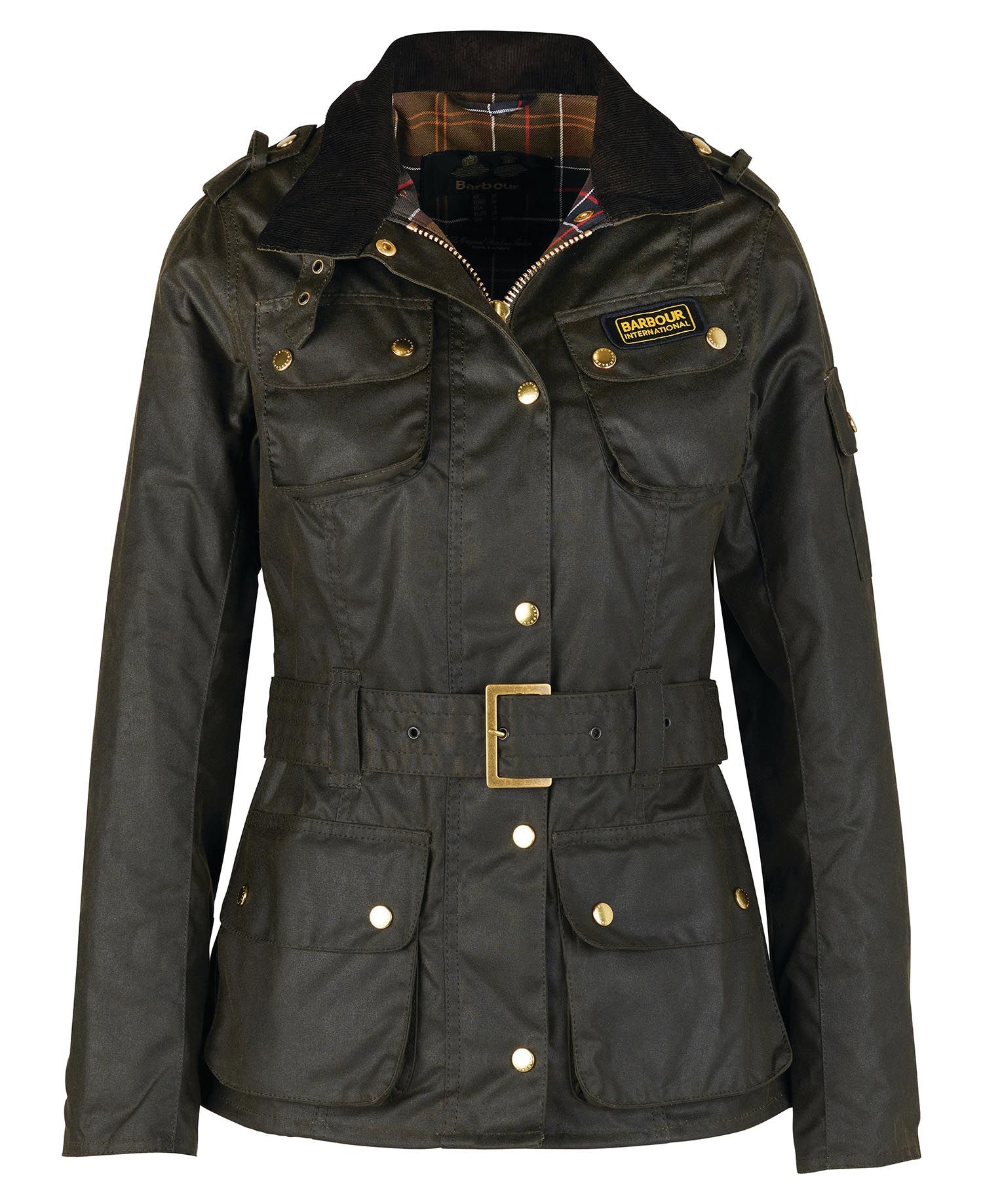 Barbour International Ladies International Wax - Olive
