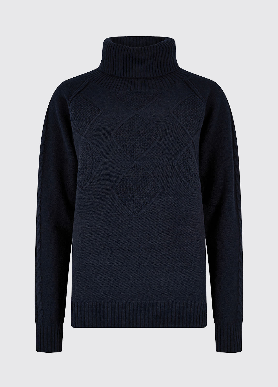 Dubarry Belleek Chunky Roll Neck  Sweater - Navy