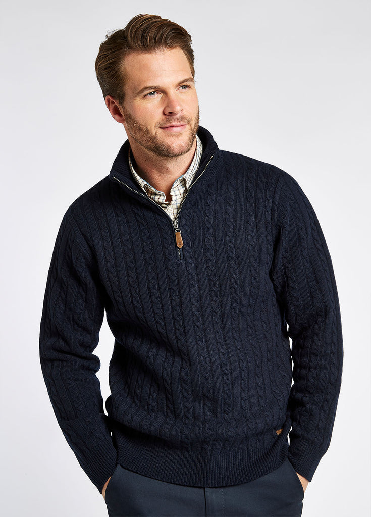 Dubarry Cronin Zip Neck Sweater - Navy