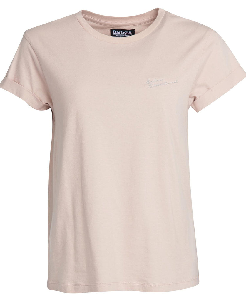 Barbour International Chequer Tee - Ash Pink