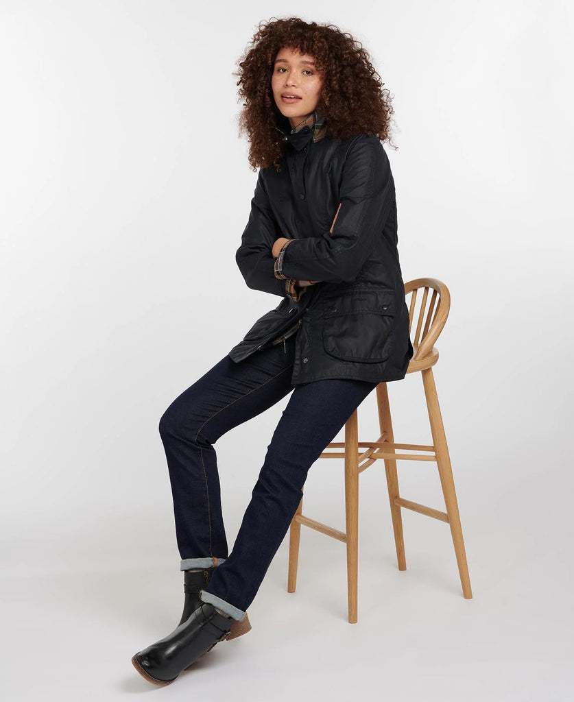 Barbour Beadnell Wax Navy 199.95 Spiders Clothing Spiders