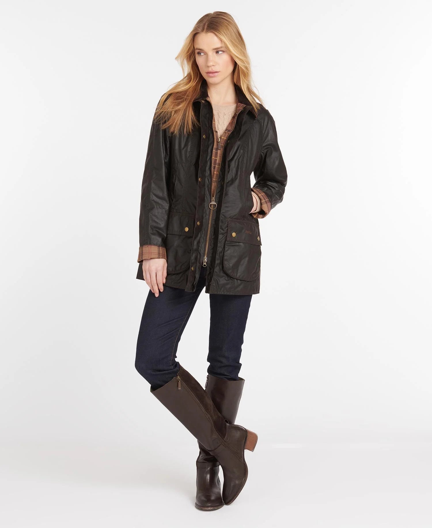 Barbour Beadnell Wax Jacket - Rustic