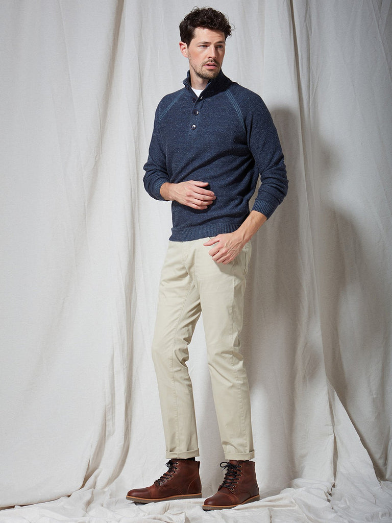 Fynch-Hatton Troyer Button Collar Knit - Night