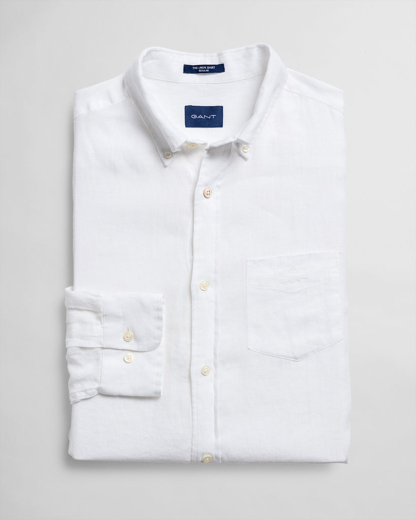 Gant The Linen Shirt Reg - White