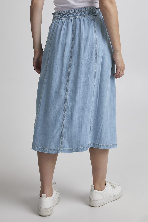 B.Young Lana Midi Skirt - Light Blue Denim